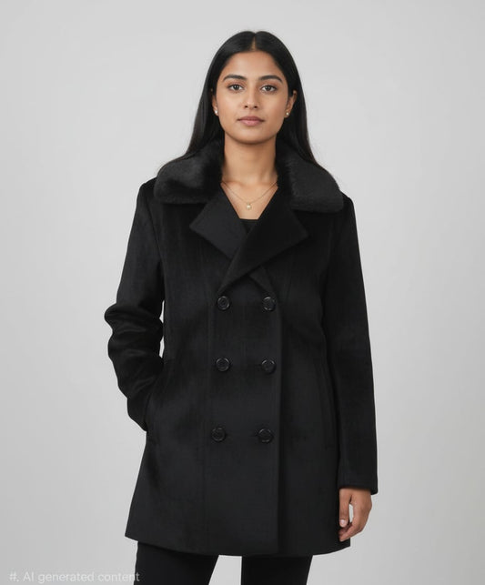 Elegant Double-Breasted Winter Coat