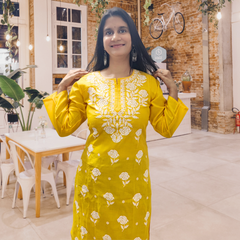 Lucknowi Hand Chikankari Kurti for Timeless Grace