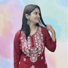 Lucknowi Hand Chikankari Kurti for Timeless Grace