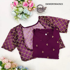 Purple Embroidery Work Long Georgette Anarkali Gown
