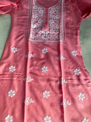 Lucknowi Hand Chikankari Kurti for Timeless Grace