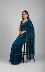 Royal Navy Blue Festive Saree