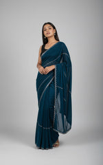 Royal Navy Blue Festive Saree