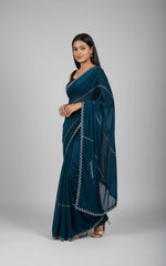 Royal Navy Blue Festive Saree