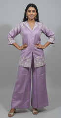 Noor Lavender Festive Kurta & Palazzo Set