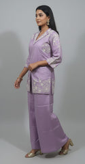 Noor Lavender Festive Kurta & Palazzo Set