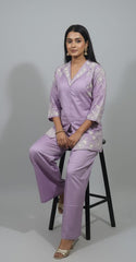 Noor Lavender Festive Kurta & Palazzo Set