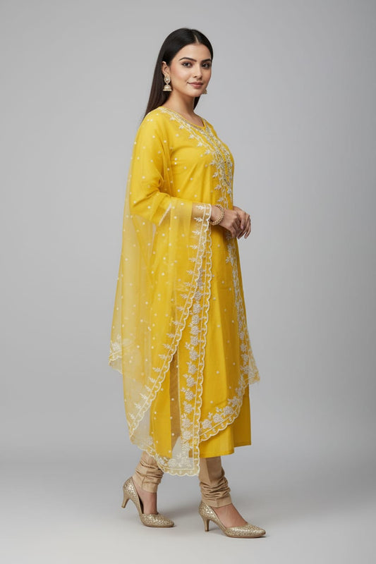 Mustard Yellow Festive Suit Set