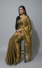 Classic Golden organza -Feel Saree with Lace Border