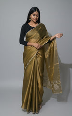 Classic Golden organza -Feel Saree with Lace Border