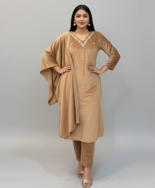 Velvet Luxe – Embroidered  Suit