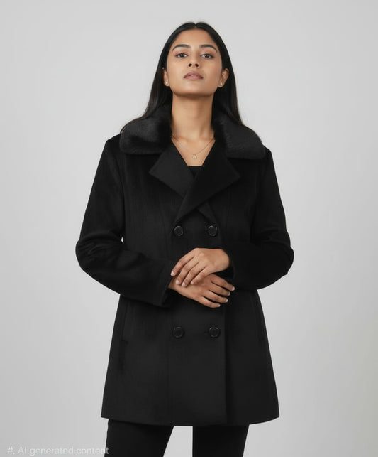 Elegant Double-Breasted Winter Coat