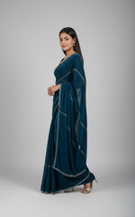 Royal Navy Blue Festive Saree