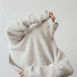 Ribbed Knit Turtleneck Sweater